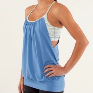 Lululemon No Limit Tank Top blue space dye size 4